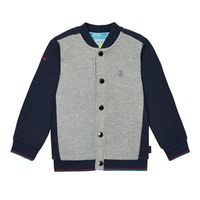 Boys' grey quilted bomber jacket